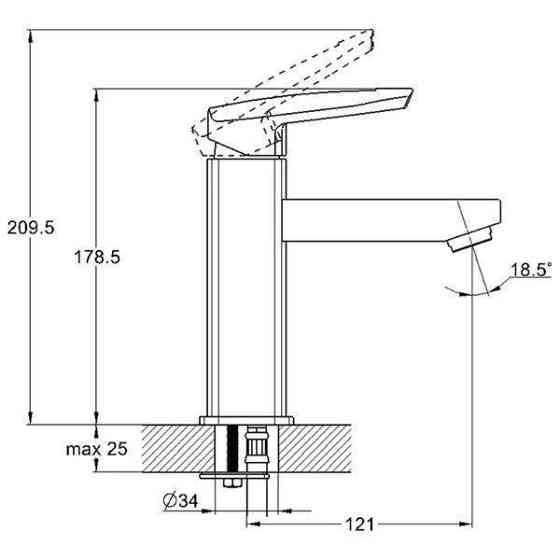 Змішувач для умивальника G-lauf LOF1 - A033 Київ