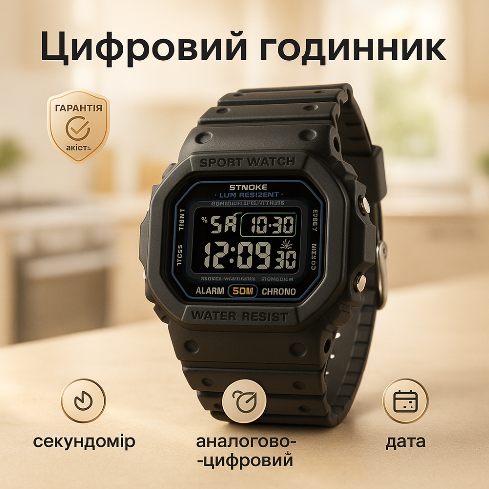Наручний годинник для армії SKMEI 1628BKBK, Цифровий годинник для активного способу життя DE-64 Львів - фото 17
