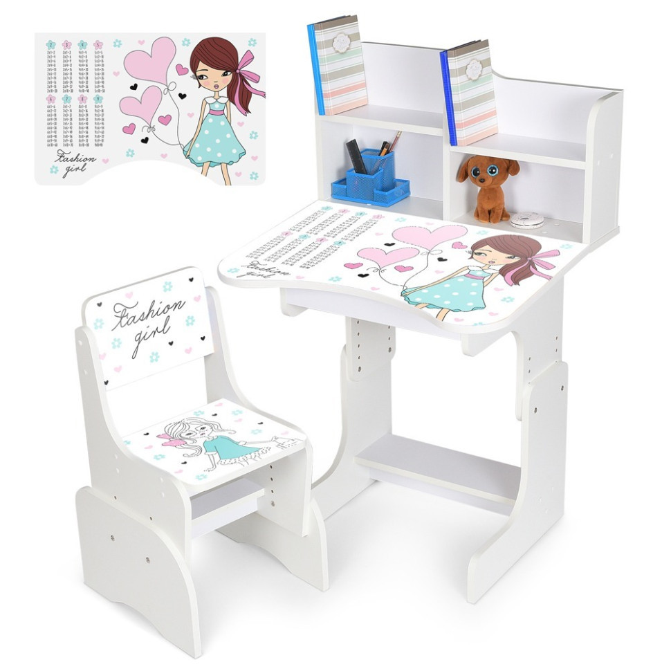 Детская Парта N 2071-8-1 белый, со стульчиком Винница - изображение 1