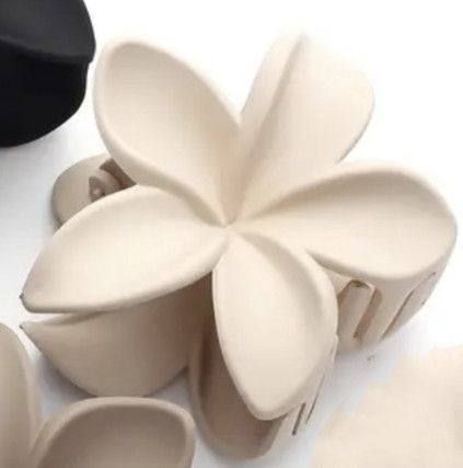 Заколка-крабік квітка матова Бежевий Смела - изображение 1