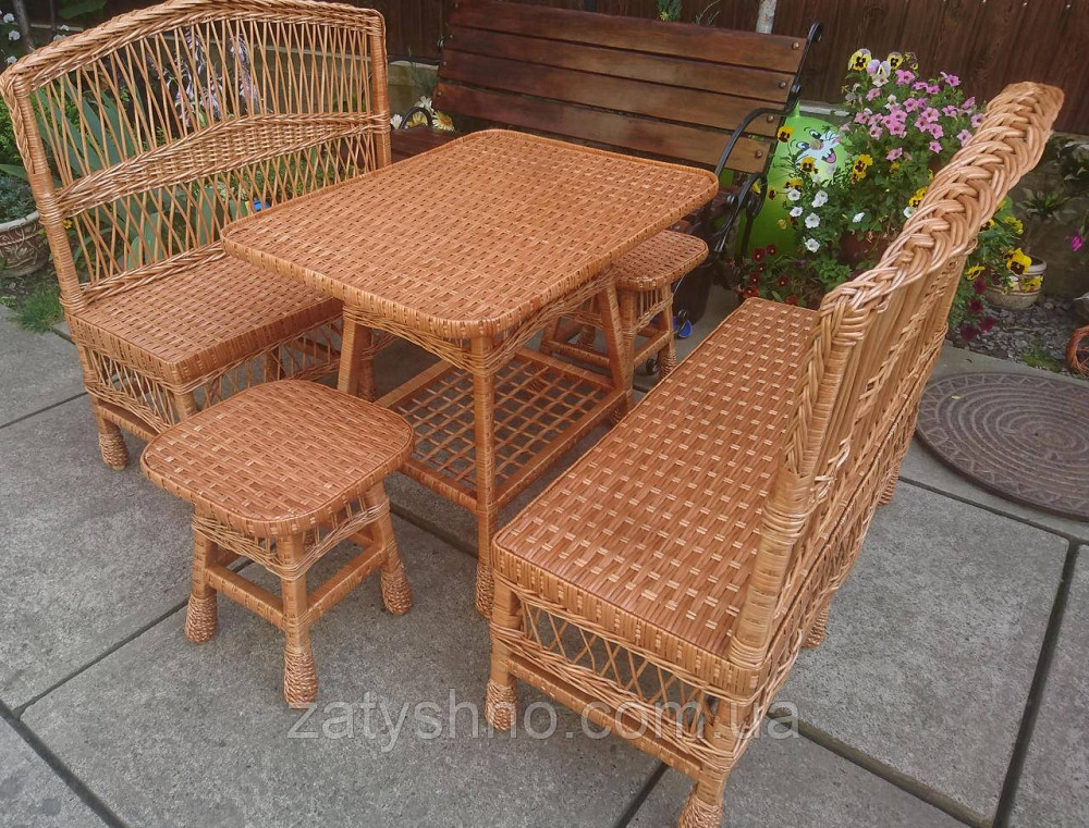 Меблі плетені з лавами Київ - фото 7