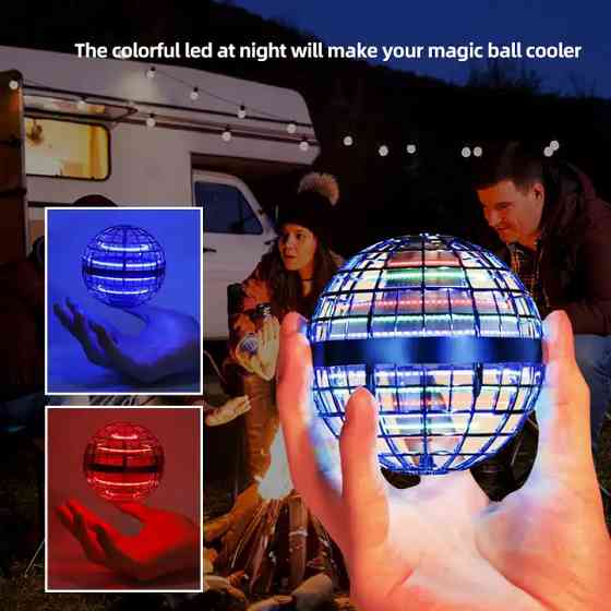 Летающий спиннер шар светящийся, Летающий спиннер-тарелка с led подсветкой, Шар с пропеллером YL-93 Львов