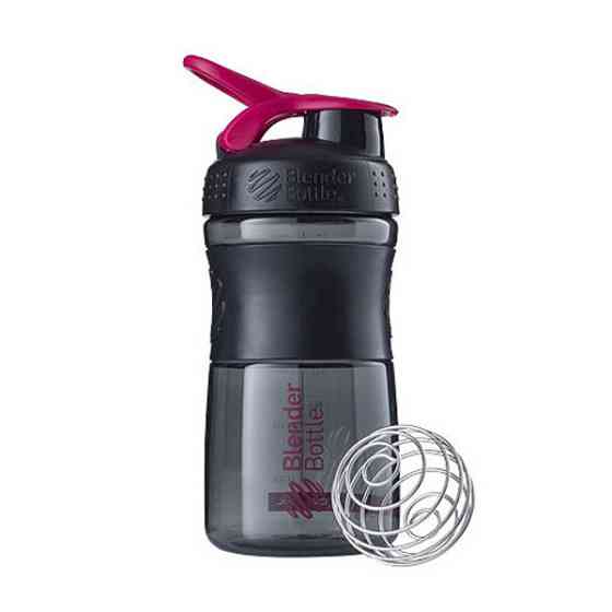 Шейкер спортивний (пляшка) BlenderBottle SportMixer Flip 20oz/590ml Black/Pink Каменское