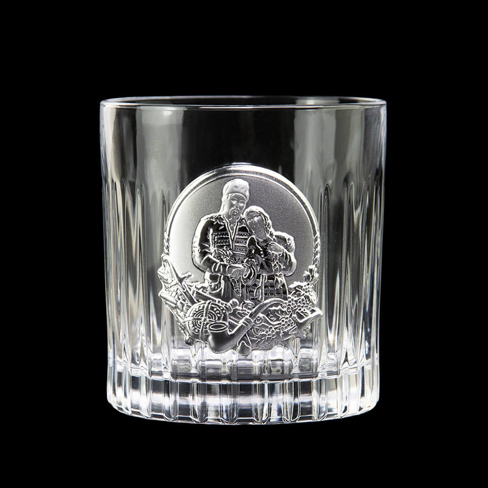 Набор бокалов для виски Козаки Boss Crystal (6 бокалов) хрусталь декорирован серебром Киев - изображение 7