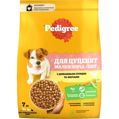 Сухой корм для собак Pedigree для щенков малых пород с птицей и овощами 7 кг (5998749145210) Винница - изображение 1