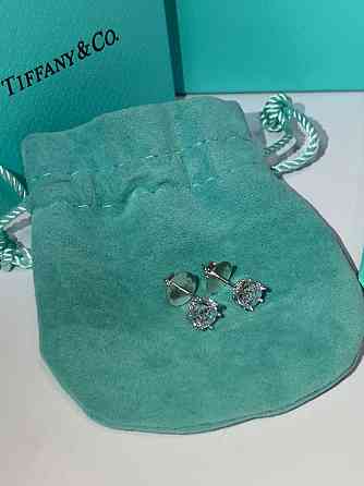 Серьги гвоздики Тиффани Tiffany, серебро 925 пробы. Мешочек Тиффани. Идеально на подарок девушке! Одесса