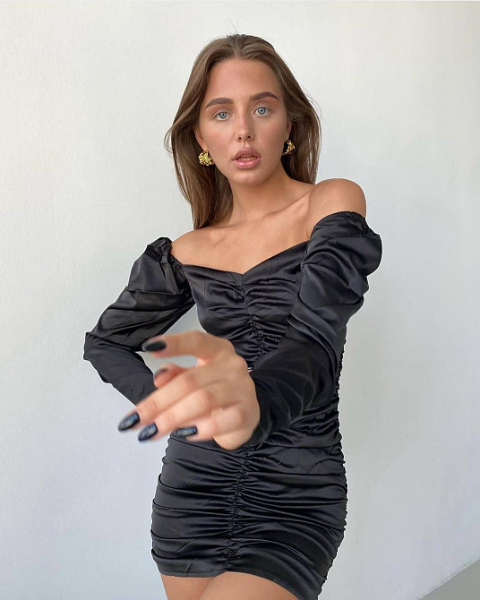 Жіноча елегантна романтична міні-сукня шовк армані Одеса - фото 4