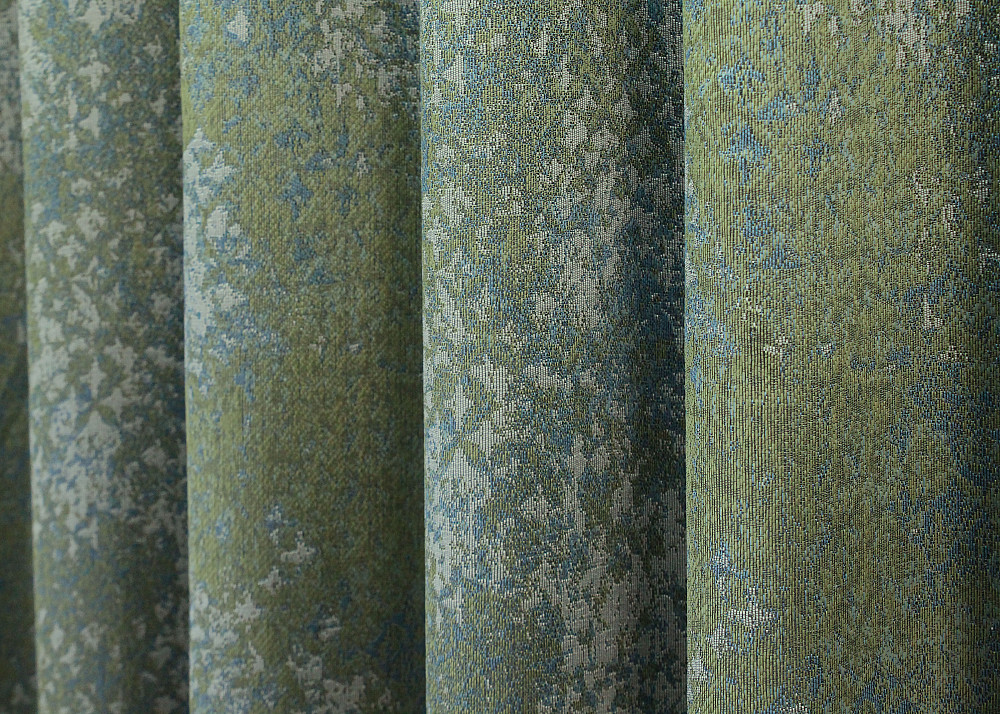 Комплект готових штор VR-Textil Мармур Al-9 № 1635ш Зелений з бірюзовим 100х290 см 2 шт (33-0479) Київ - фото 7