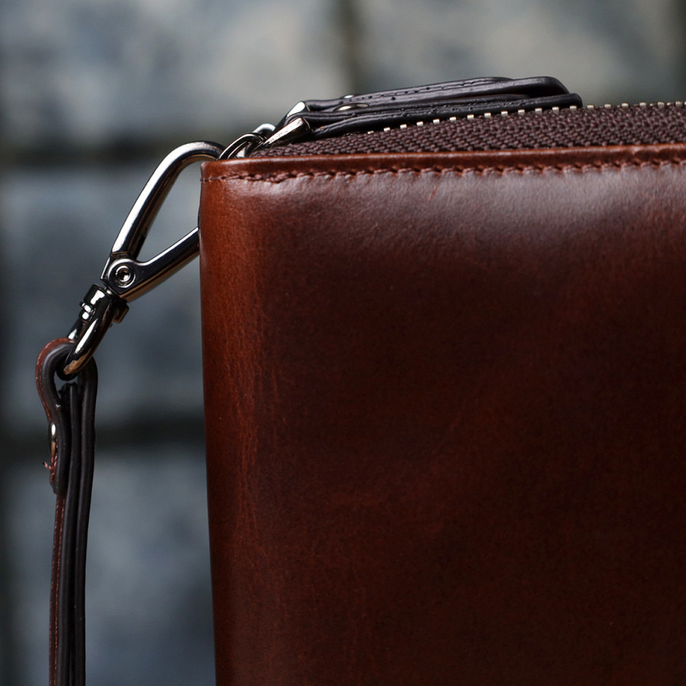 Чоловічий клатч із натуральної шкіри Vintage 23064 Коричневий Київ - фото 1