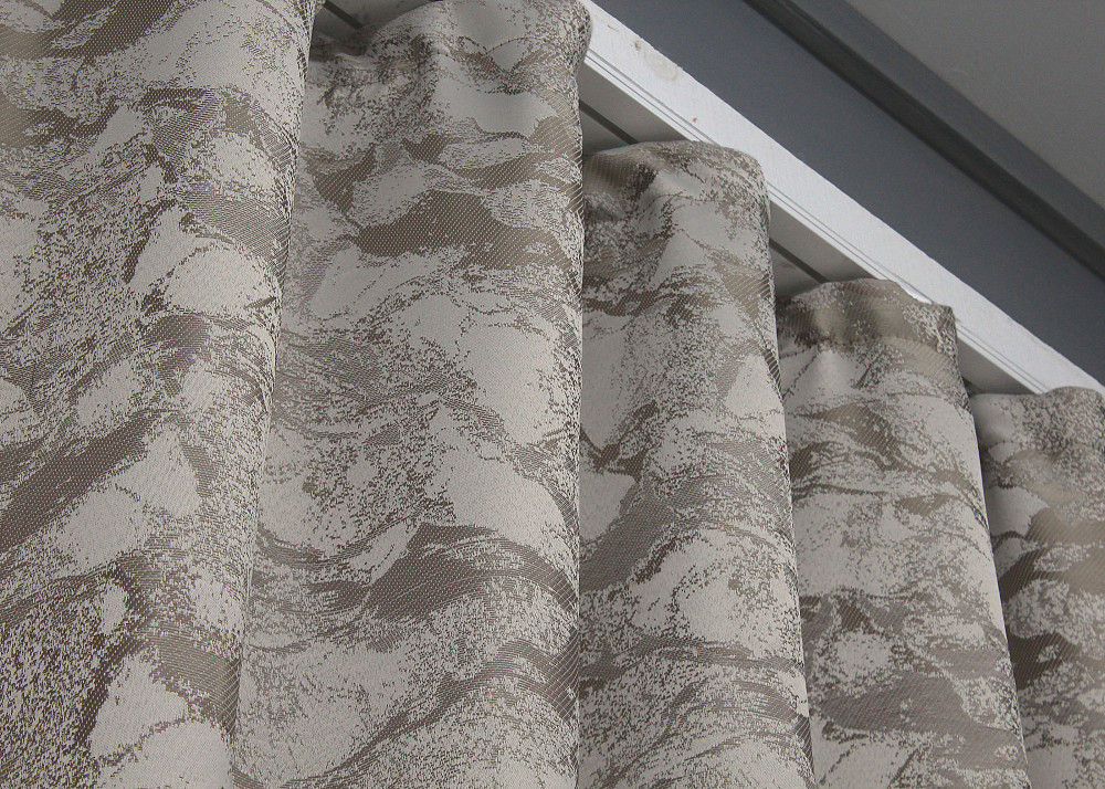 Комплект коротких штор VR-Textil Жакард Мармур Al3 № 1596ш Світло-сірий з мокко 145х170 см 2 шт (35-0268) Київ - фото 8