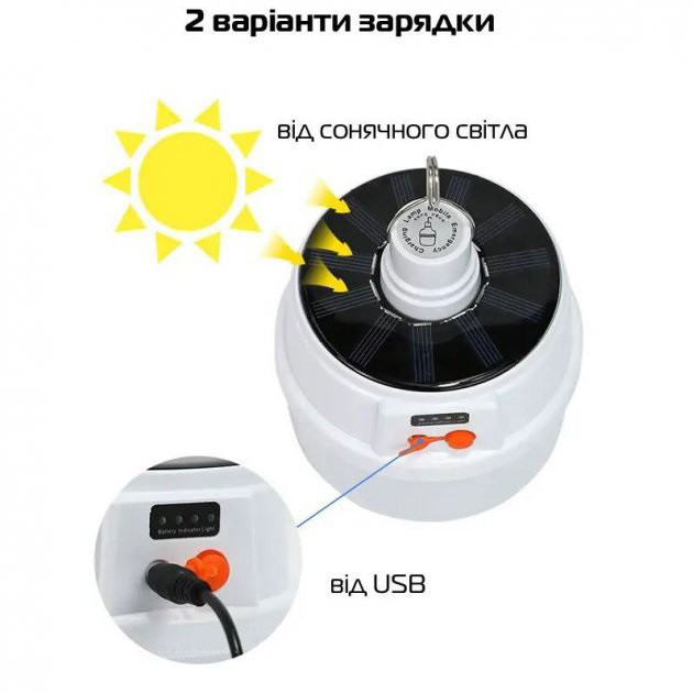 Лампа для кемпінгу підвісна акумуляторна X-Balog BL-2025, Ліхтарик світлодіодний VC-790 для туриста Київ - фото 3