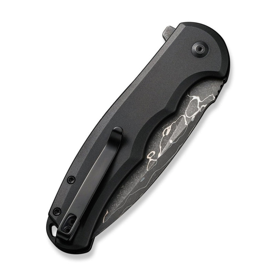 Ніж складаний туристичний Civivi Praxis,  (9.5 см) Damascus / Aluminum чорний Киев - изображение 6