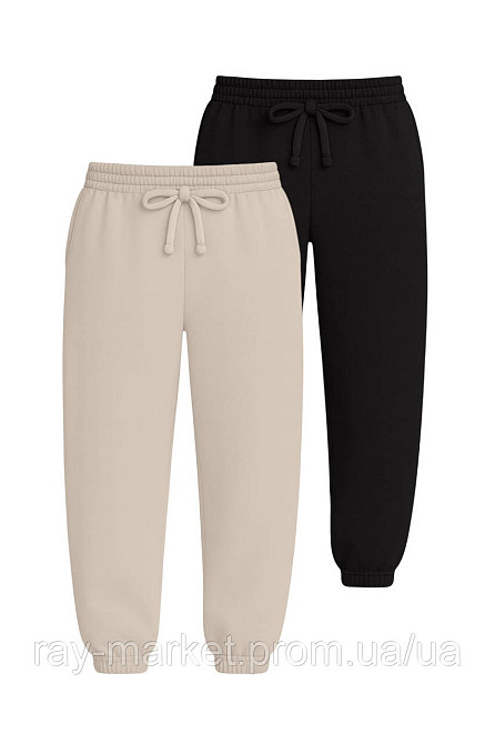 Набор мужские брюки базовые 2шт RAY PREMIUM LOOSE комбинированный Бежевый/Черный (U0909M-Cream-Black) XL Киев - изображение 1