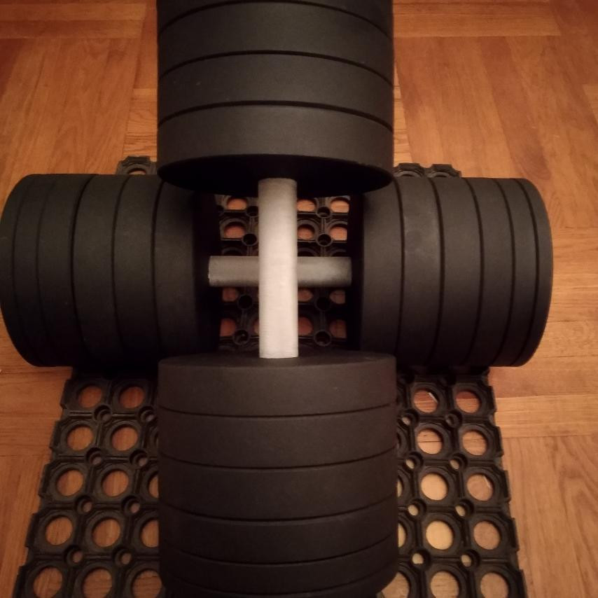 Гантелі набірні 2 по 50 кг Гантелі, гирі, штанги та диски металеві з порошковим фарбуванням Київ - фото 6