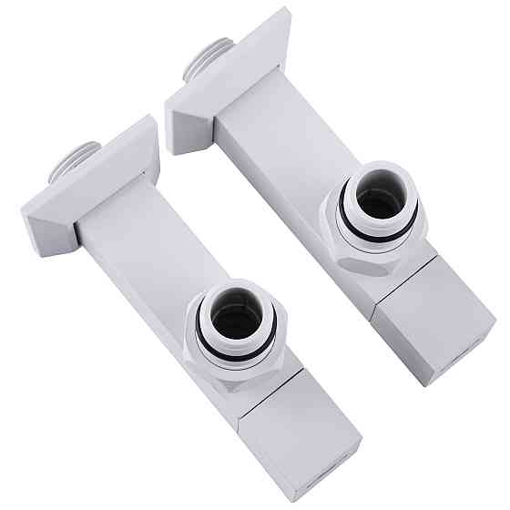 Набір Кран напівоборотний кутовий з американкою SOLOMON LUX 1/2″ CUBE WHITE 8888 (1уп) (000021914) Київ