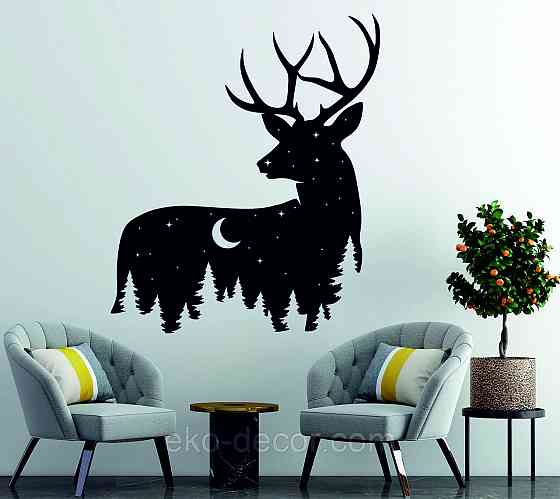 Декоративное настенное Панно «Новогодний олень» Декор на стену Киев