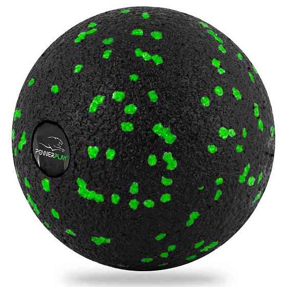 Масажний м'яч PowerPlay PP-4351 Epp Massage Ball (d10) Чорно/Зелений Каменское