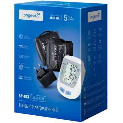Тонометр Longevita Авт.вимір.артер.тиску LONGEVITA BP-103 Авт. вимір. артер. тиску (BP-103) Вінниця