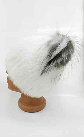 Шапка меховая женская кошка Хлоя Белый Харьков