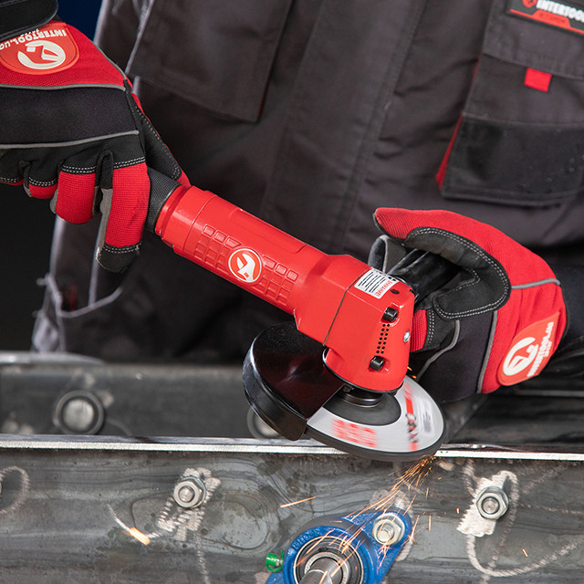 Шліфмашина кутова пневматична, 125 мм, до 6 атм, 11000 об/хв, 140 л/хв INTERTOOL PT-1202 Київ - фото 10