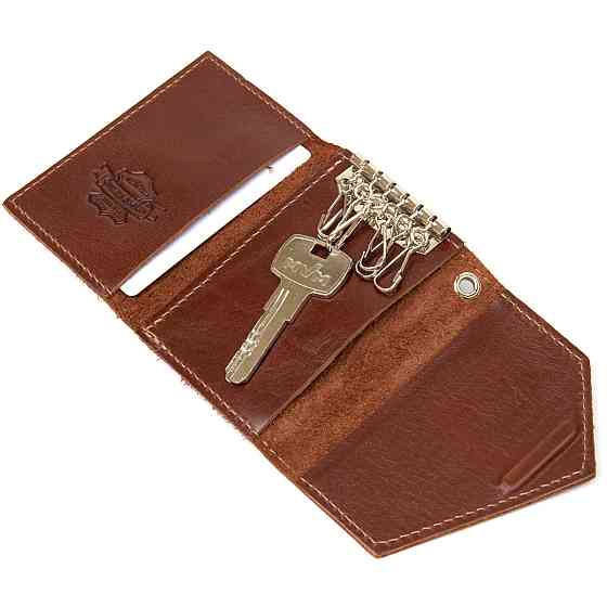 Ключниця з натуральної шкіри GRANDE PELLE 11394 Коричневий Київ