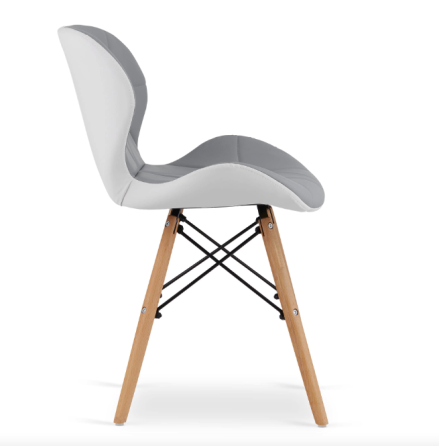 Крісло Leobert Lago екошкіра сіро-білий Київ