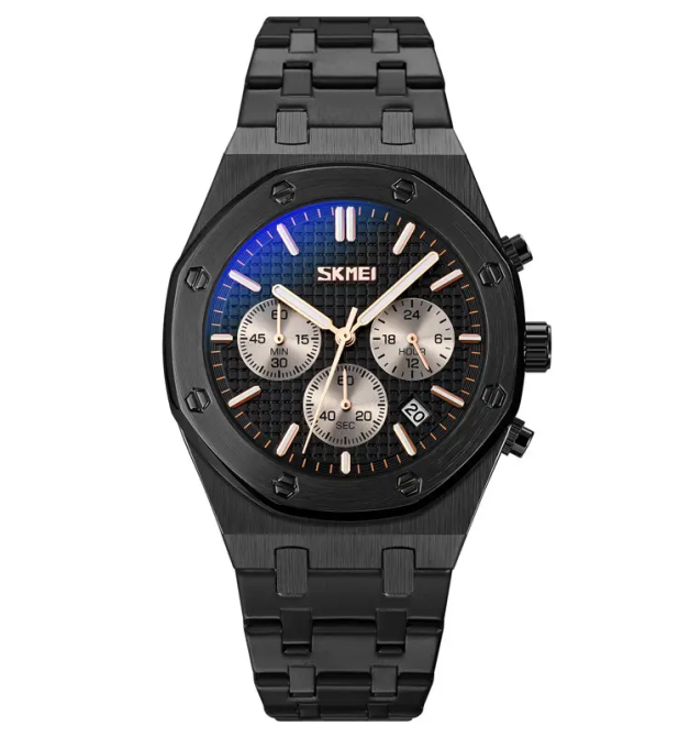 Чоловічий наручний класичний годинник Skmei 9296 (Чорний) Вінниця - фото 2
