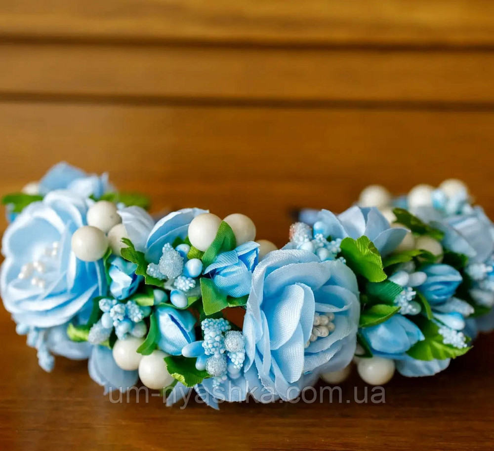 Ободок обруч с розочками 