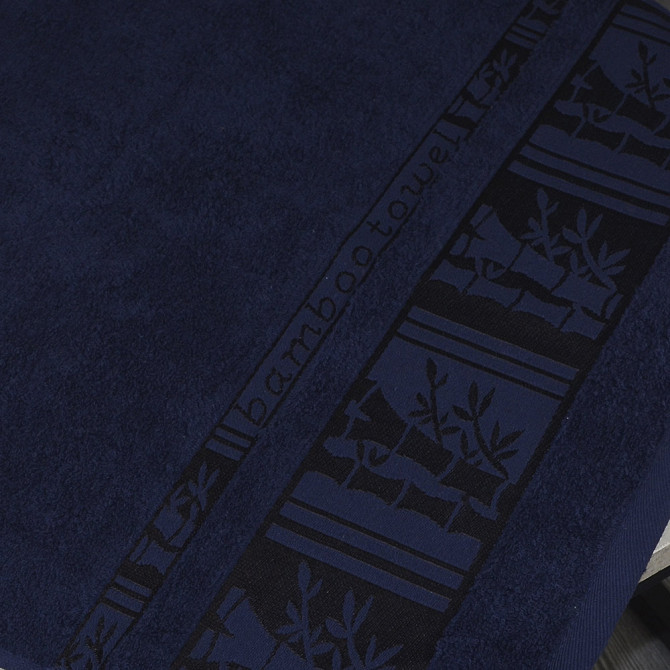 Комплект рушників 2шт GM Textile 50х90см, 70х140см BambooN 450г / м2 (Темно-синій) Суми - фото 3