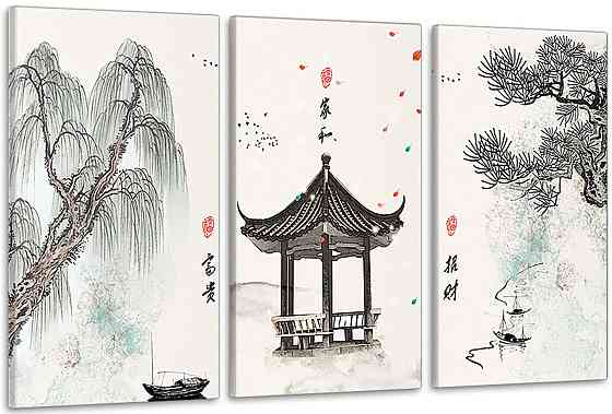 Модульная картина в гостиную / спальню   Японія    ART-166_3A 100х150 см Киев