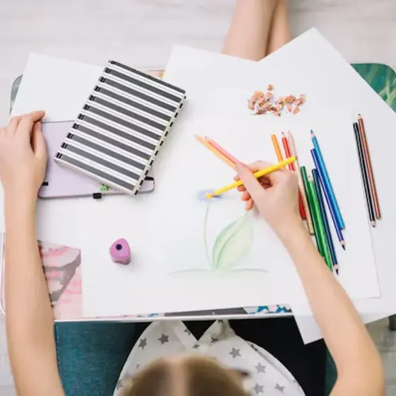 Набор для рисования в кейсе 128 предметов Розовый Коломыя