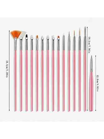 Набор кистей для маникюра и педикюра профессиональный набор для нейл-арта 31 шт Каменец-Подольский