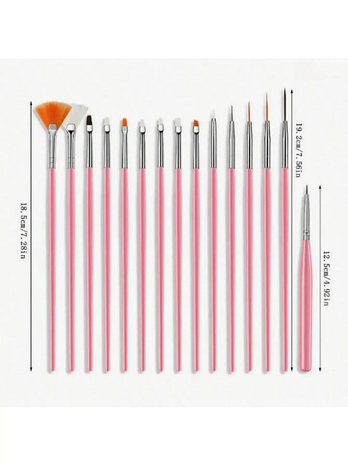 Набор кистей для маникюра и педикюра профессиональный набор для нейл-арта 31 шт Каменец-Подольский - изображение 4