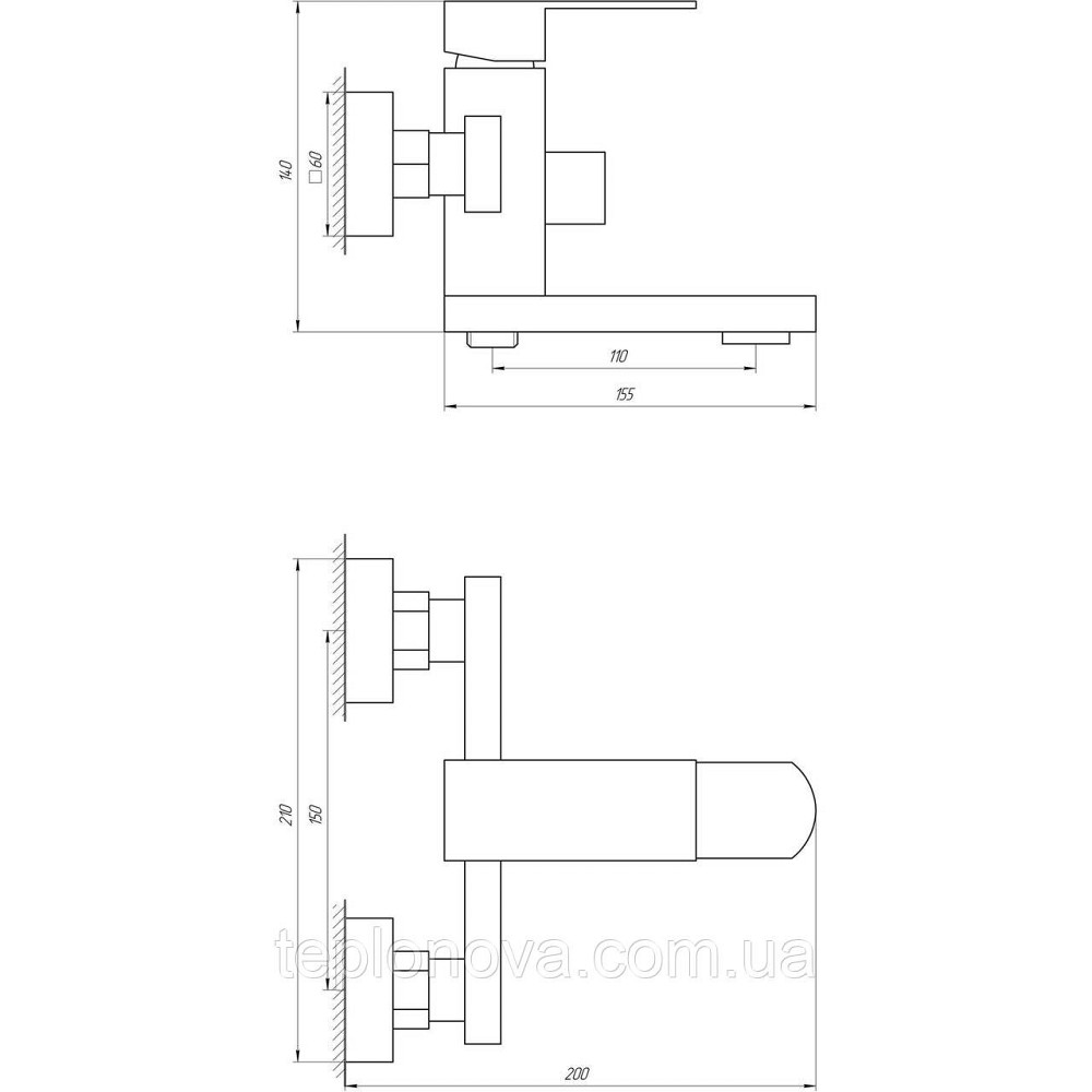 Смеситель для ванны Globus Lux SICILIA SBQ-102N Черновцы - изображение 4