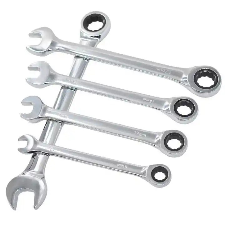 Набір рожково-накидних комбінованих ключів 7 шт, 8-19 мм гайкові для ремонту з тріскачкою в кейсі Кам'янець-Подільський - фото 10