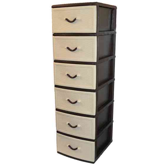 Комод пластиковий Style (Стиль) 6 ящиків 48х38х134 Одеса