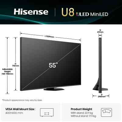 Телевізор Hisense 55U8Q Вінниця