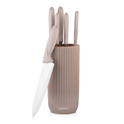 Набор ножей Ardesto Gemini 7 предметів, бежевий (AR2107KH) Винница - изображение 1