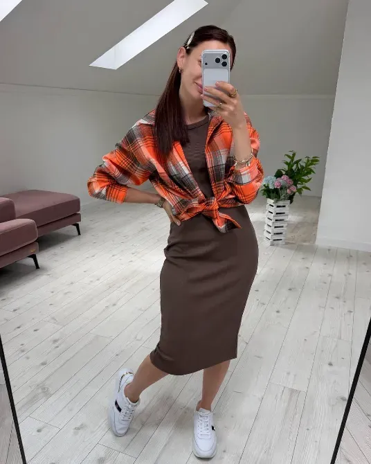 Купити жіноче плаття рубчик та жіночу фланелеву сорочку недорого в Україні. Одеса - фото 8