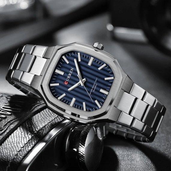 Годинник чоловічий наручний Curren Quadro (Сріблястий) Вінниця - фото 7