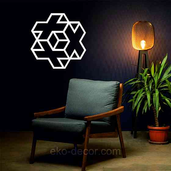 Декоративное настенное Панно «Плюсы» Декор на стену 50*50 см, Белый Киев