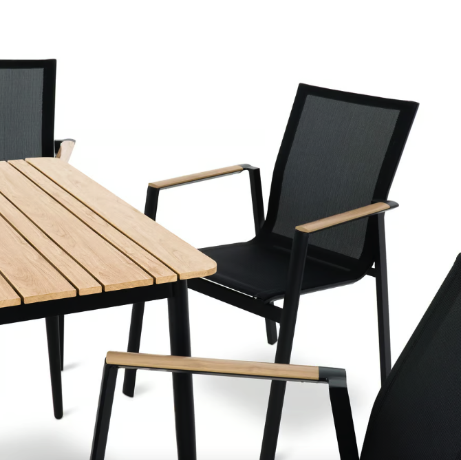 Комплект садових меблів Di Volio Brivio 6+1 чорний/бежевий Киев - изображение 7