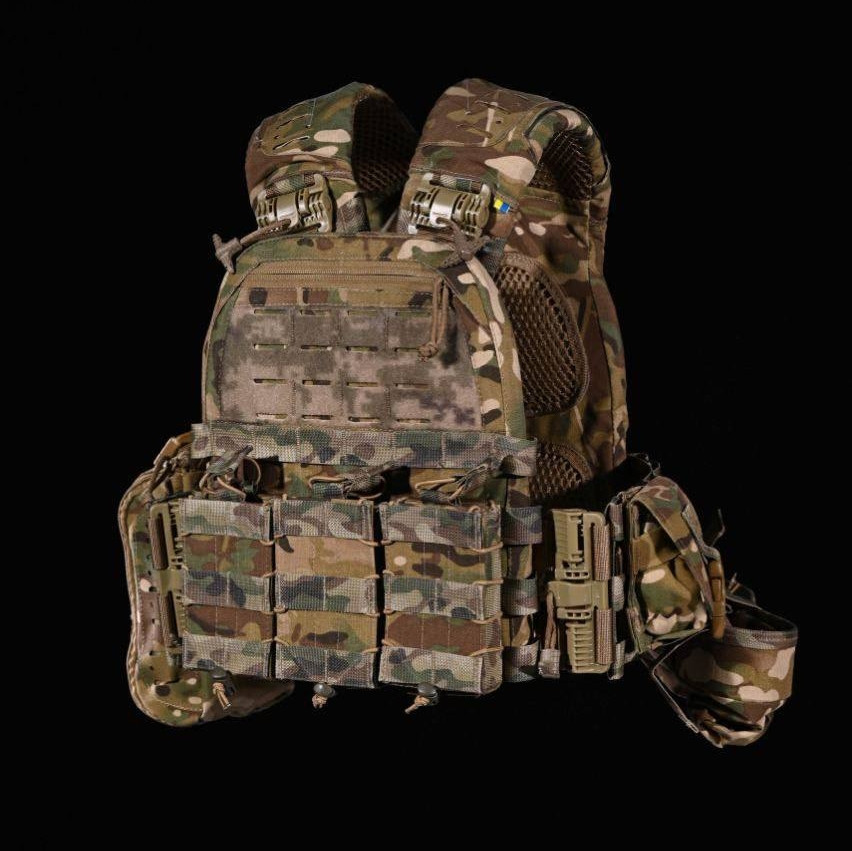 Тактична плитоноска М6 з комплектом підсумків (без плит) Мультикам Вінниця - фото 5