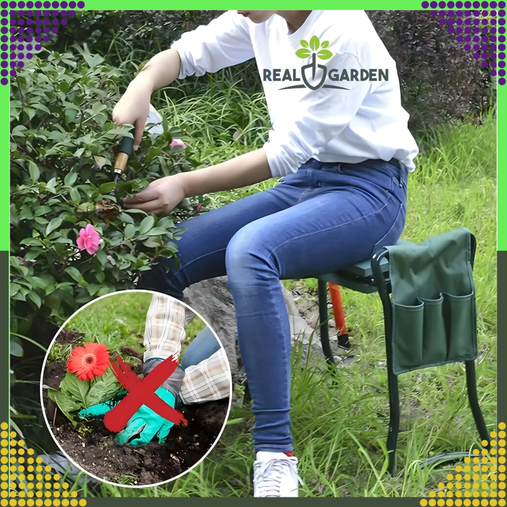 Садовий складаний стілець-колінник 3в1 + 2 органайзери (сумки для інструментів) Київ - фото 9