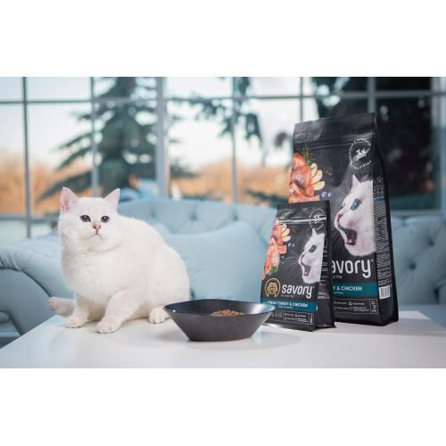 Корм сухий Savory Kitten rich in Fresh Turkey and Chicken для кошенят всіх порід зі свіжою індичкою та куркою 400 г Київ - фото 5