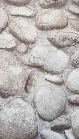 Шпалери вінілові на флізеліні AdaWall Roka 1.06х10 під морський камінь структурні білі бежеві 23113-1 Київ