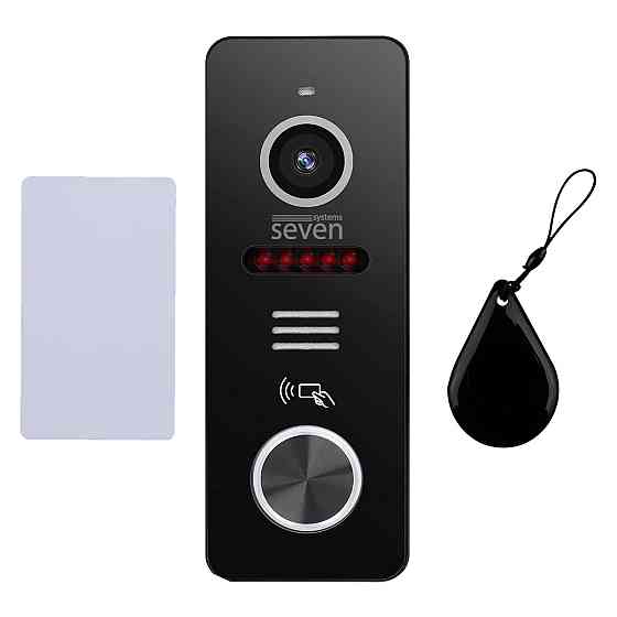 IP-вызывная панель со встроенным считывателем карт MIFARE SEVEN CP-7500FHD-Wi-Fi black Киев