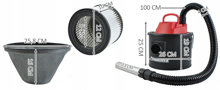 Пылесос для золы 10 литров без мешка с НЕРА-фильтром Kaminer (6317) Нововолынск - изображение 9