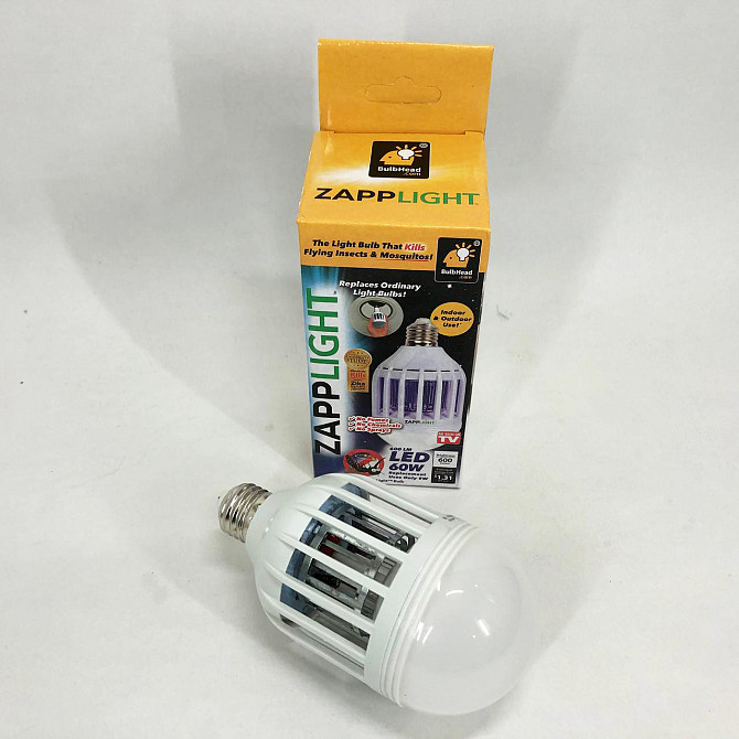 Светодиодная лампа приманка для насекомых Zapp Light, электрическая ловушка для насекомых, противомоскитная лампа от комаров TI-28 Львов - изображение 6
