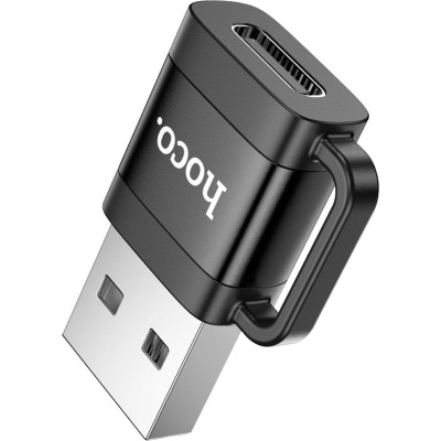 Переходник UA31D USB M to USB-C F USB2.0 Black HOCO (6942007628143) Винница - изображение 2